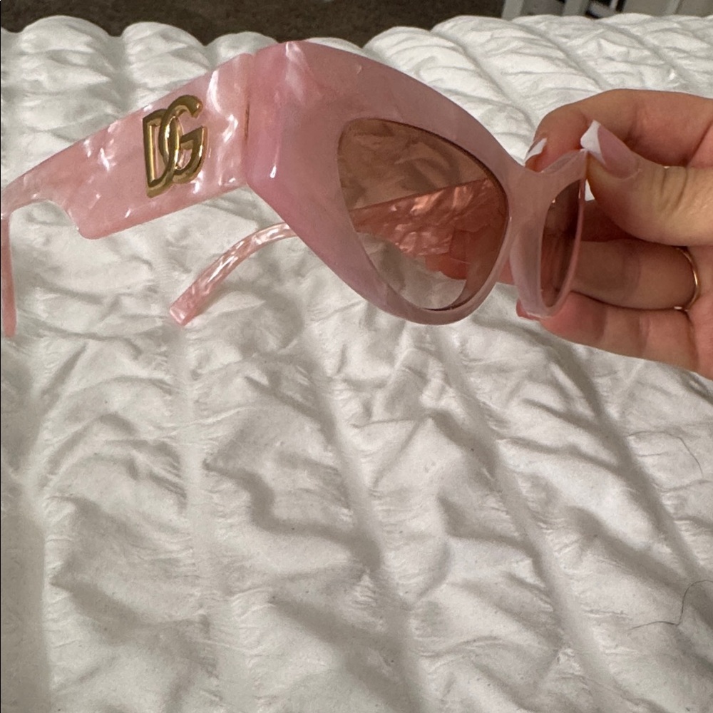 Dolce&Gabbana pink Sunglasses with Gold Accents